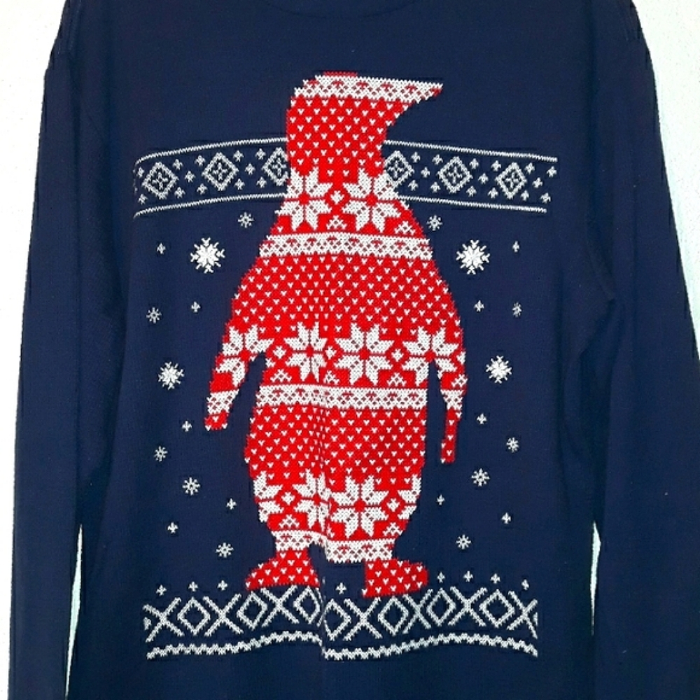 🐧Thermal Long Sleeve Red Penguin Large‎